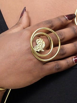 Purely Brass Kamili Ring - Brass - Shopzetu
