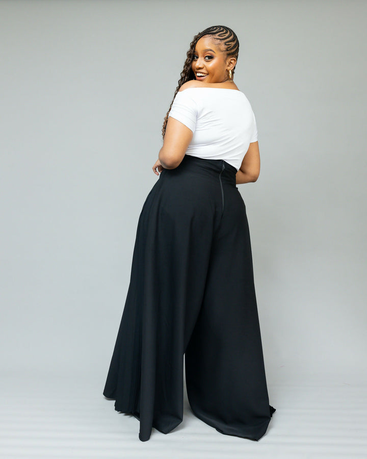 African Yuva Serro Palazzo Pant - Black