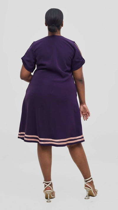 Jolly Fancy Wear official Shift Dress - dark purple - Shopzetu