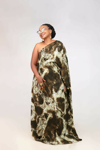Thick & Fab Fatima Dress - Green Print