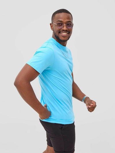Zuria Fashions Unisex Roundneck T-shirt - Blue - Shopzetu