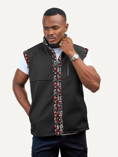 Kitu Kali KK Mens Softshell Sleeveless Jacket - Black - Shopzetu