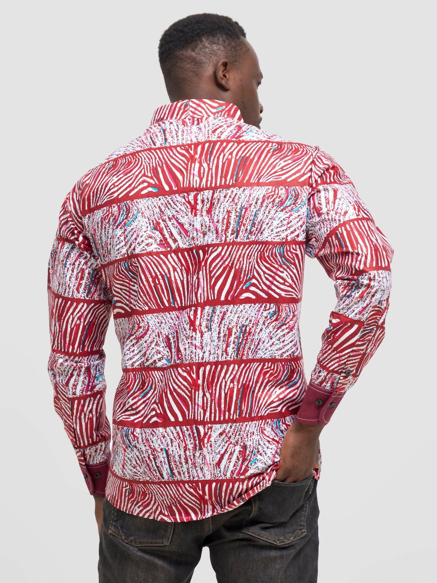 Mendilines Warm African Print - Maroon Print - Shopzetu