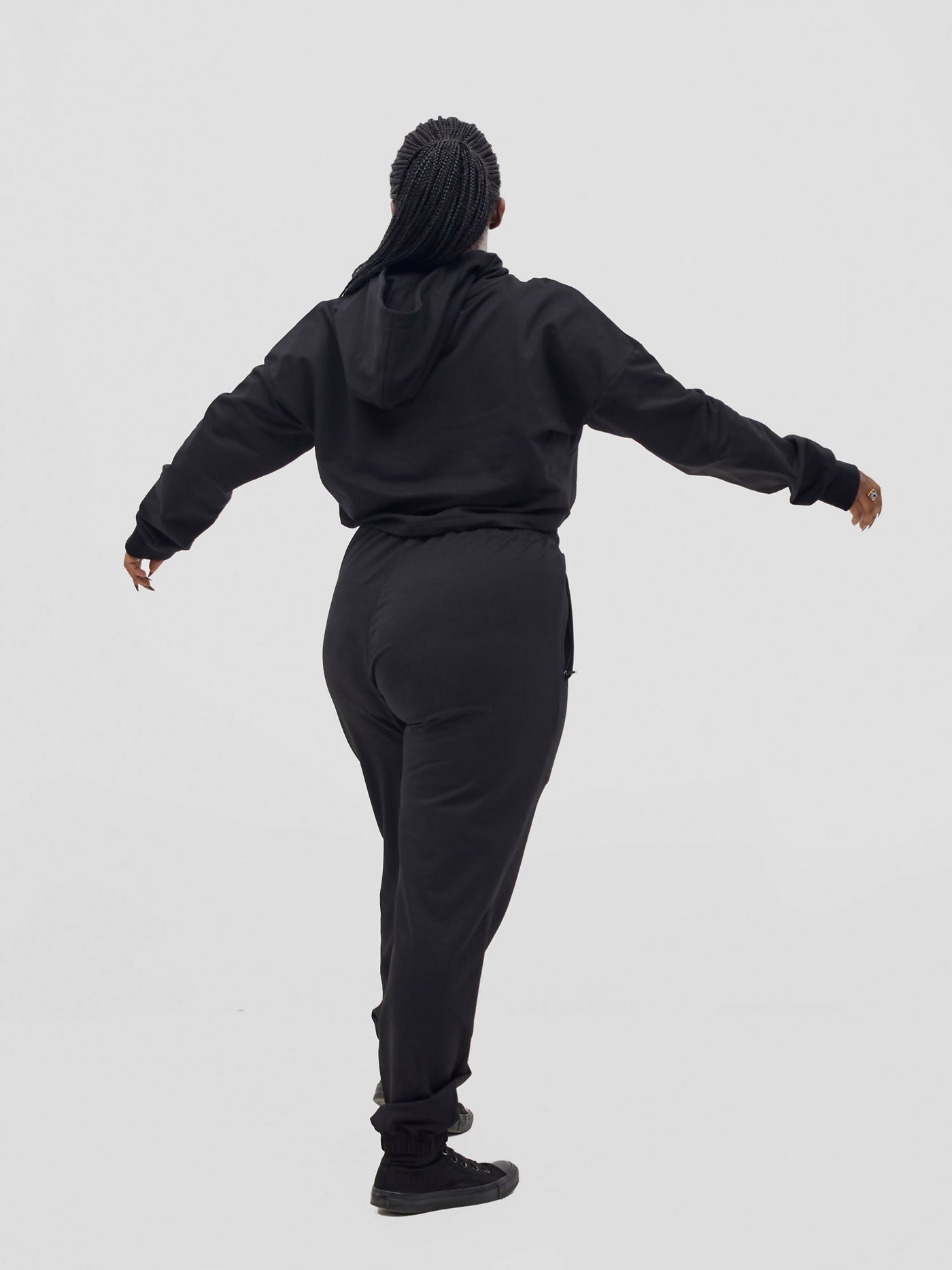 Rotator Active Wear Women's Lifestyle Tracksuit Set - Black - Shopzetu