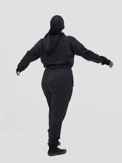 Rotator Active Wear Women's Lifestyle Tracksuit Set - Black - Shopzetu