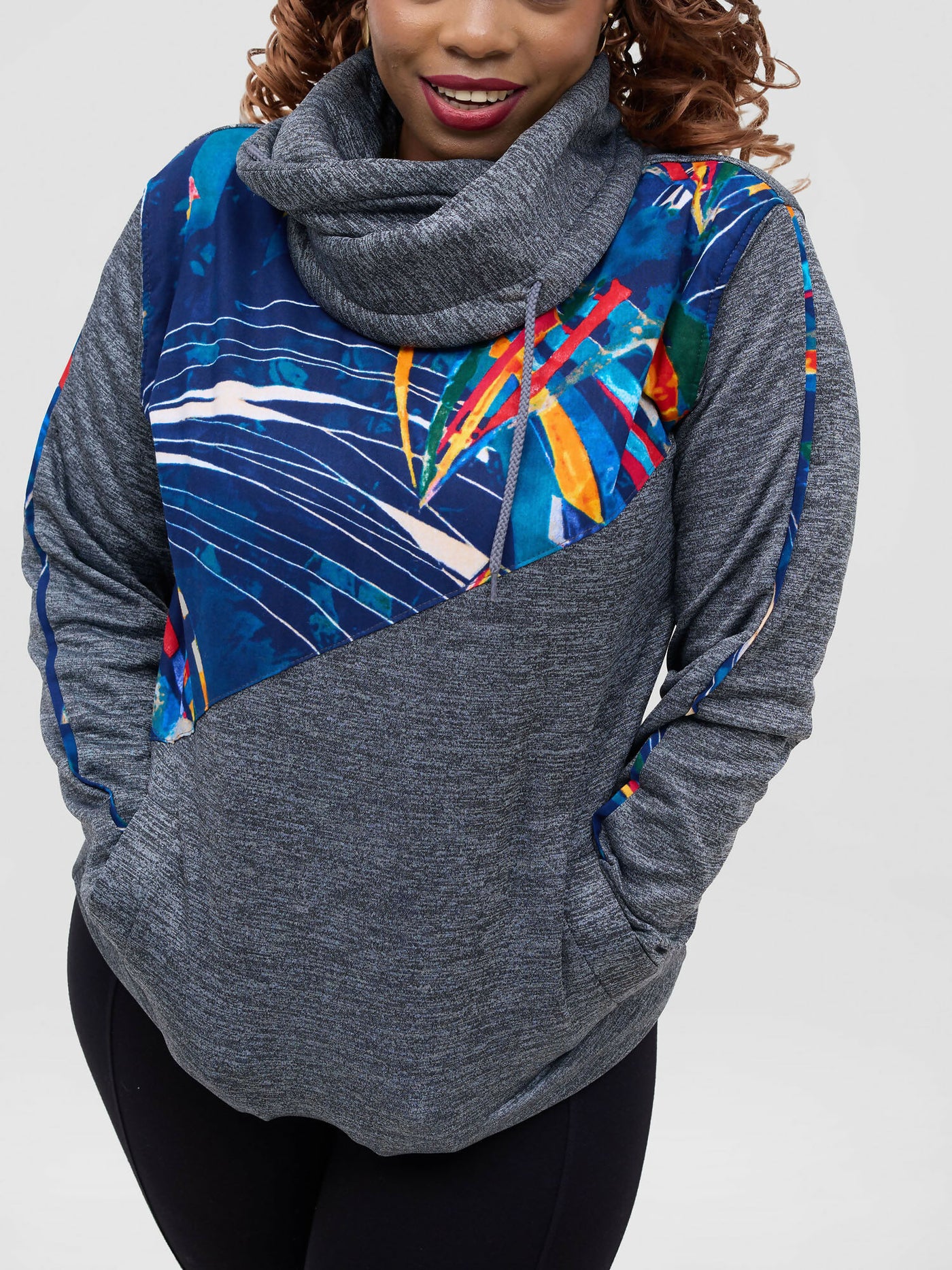 Rafiki Threads Dlala Jumper Hoodie - Grey - Shopzetu