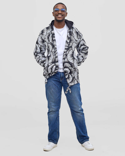 Gravio Fashion Weekend Hooded Jacket - Black / White - Shopzetu
