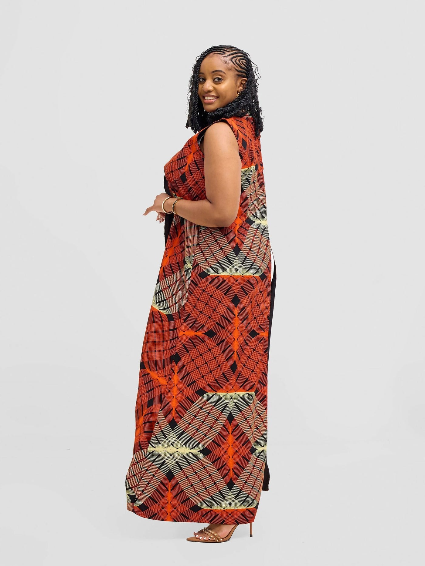 Smash By Kaly Regal Flow Open Kimono - African Print - Shopzetu