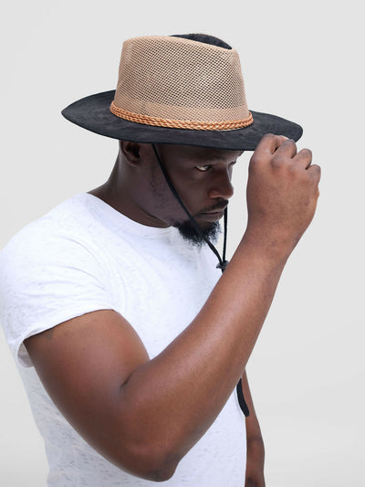 Accessorize With Style Suede Vent Hat - Black - Shopzetu