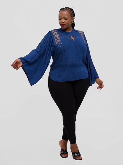 Zuana Kenya Top - Blue - Shopzetu