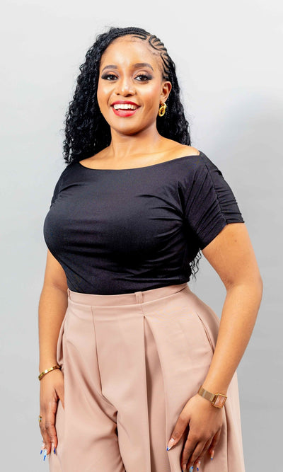 African Yuva Nori Blouse - Black - Shopzetu