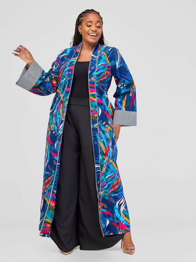 Marumara Creations Darria Kimono - Blue - Shopzetu