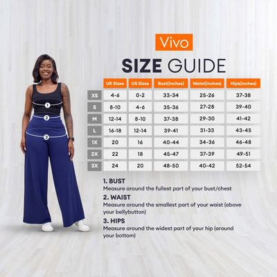 Vivo Alani Palazzo Pants - Black - Shopzetu