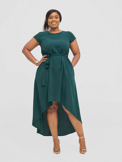 Salok Wear Bumbe High - Low Dress - Green - Shopzetu