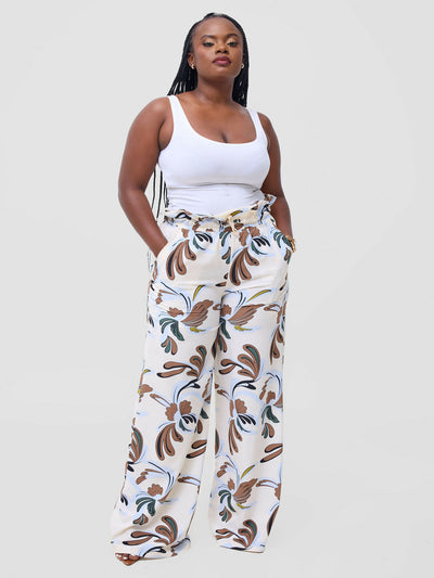 Floral Essence Trouser - Floral - Shopzetu