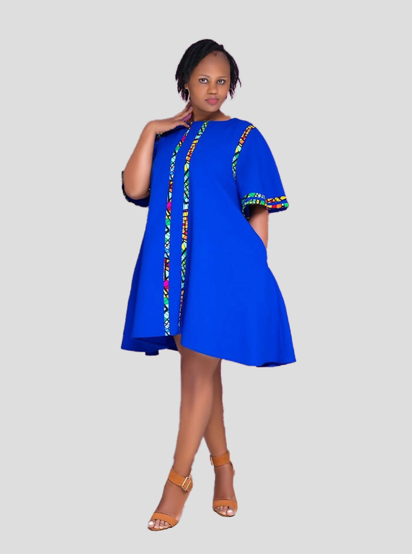 Vintlyne Shira Shift Dress - Blue