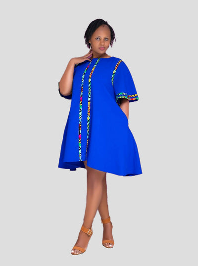 Vintlyne Shira Shift Dress - Blue