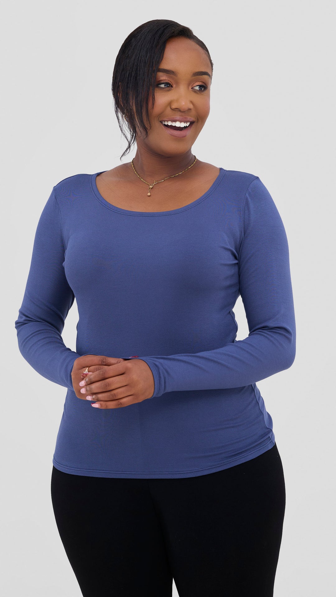Vivo Everyday Long Sleeve Top In Jersey - Powder Blue