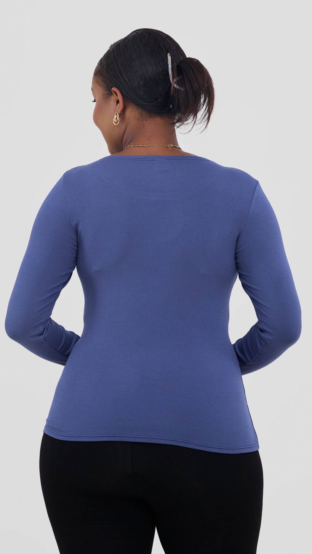 Vivo Everyday Long Sleeve Top In Jersey - Powder Blue