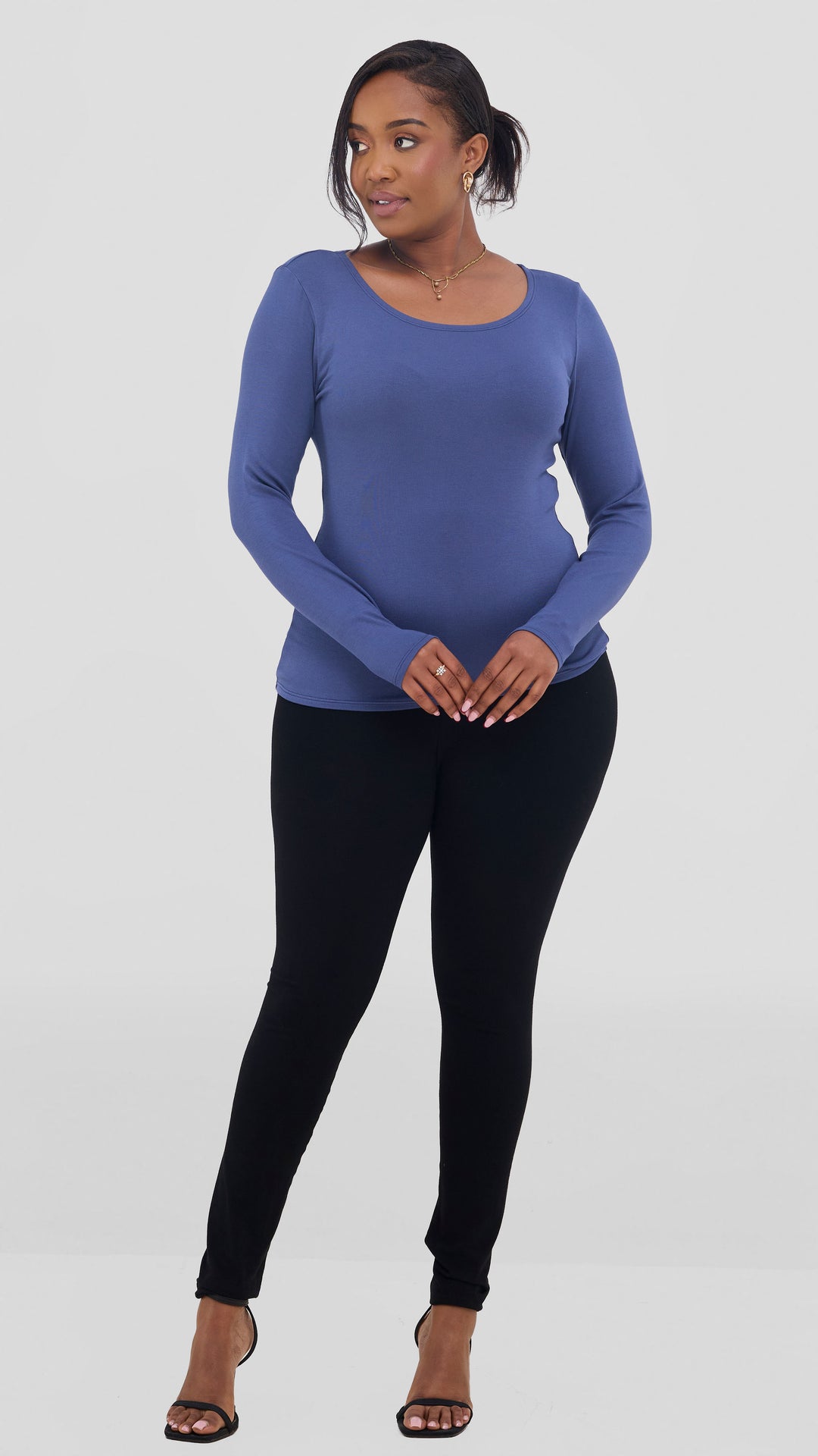 Vivo Everyday Long Sleeve Top In Jersey - Powder Blue