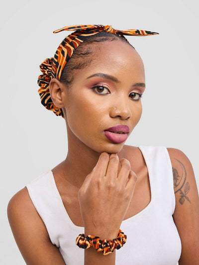 Proverbs 1 Bow Embellished Ascent Headband - Brown Print - Shopzetu