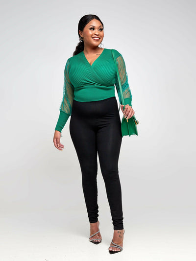 Infy Knit Wear Top - Green - Shopzetu