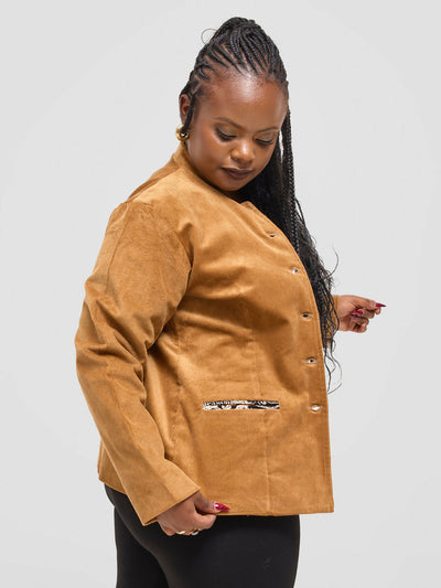 Rafiki Threads Sayar Jacket - Brown - Shopzetu