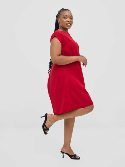 HOT Rojo Shift Dress - Red - Shopzetu