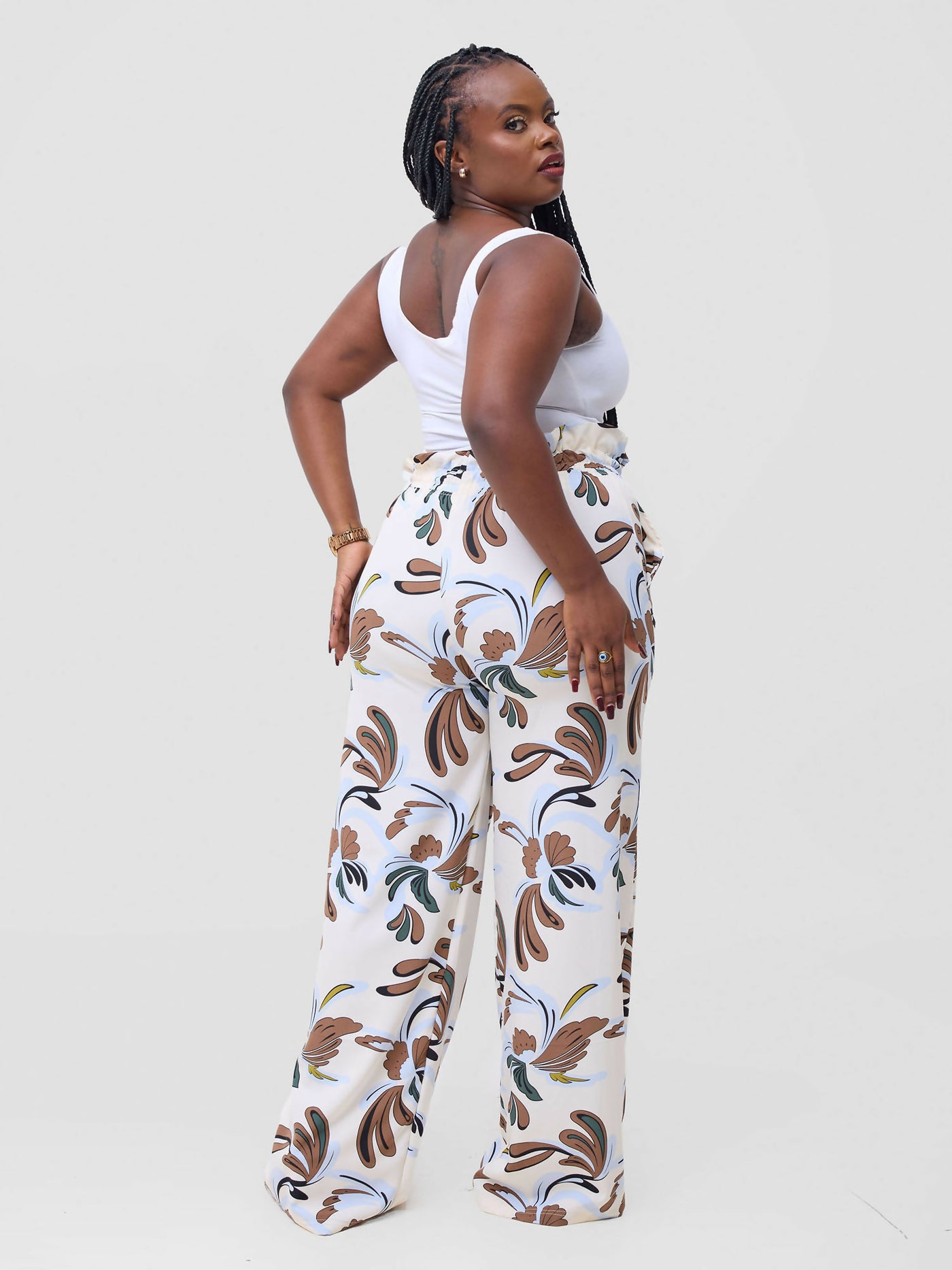 Floral Essence Trouser - Floral - Shopzetu