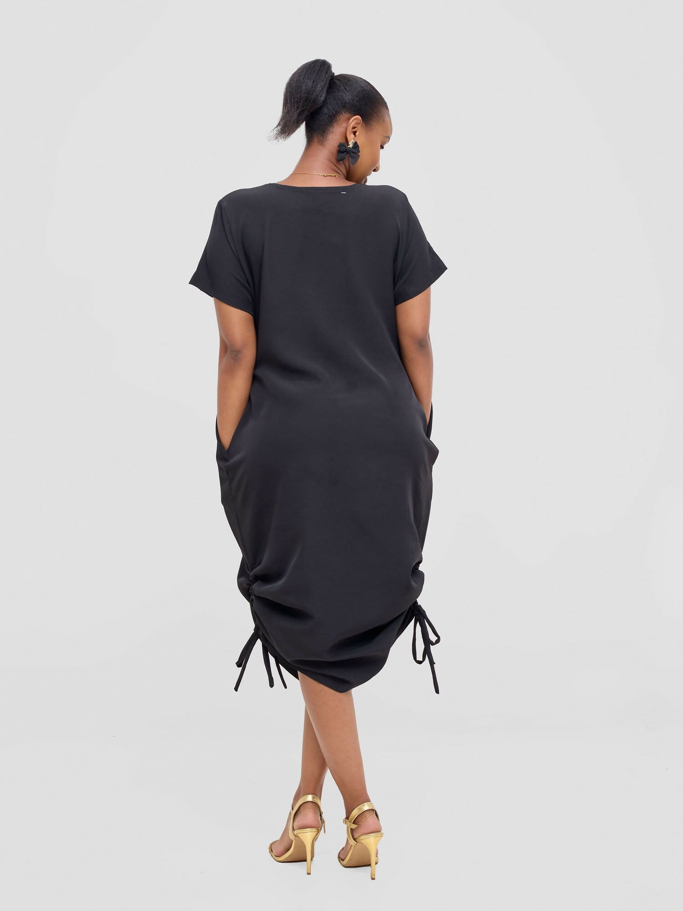 Vivid Afrikana Pindo Dress - Black - Shopzetu
