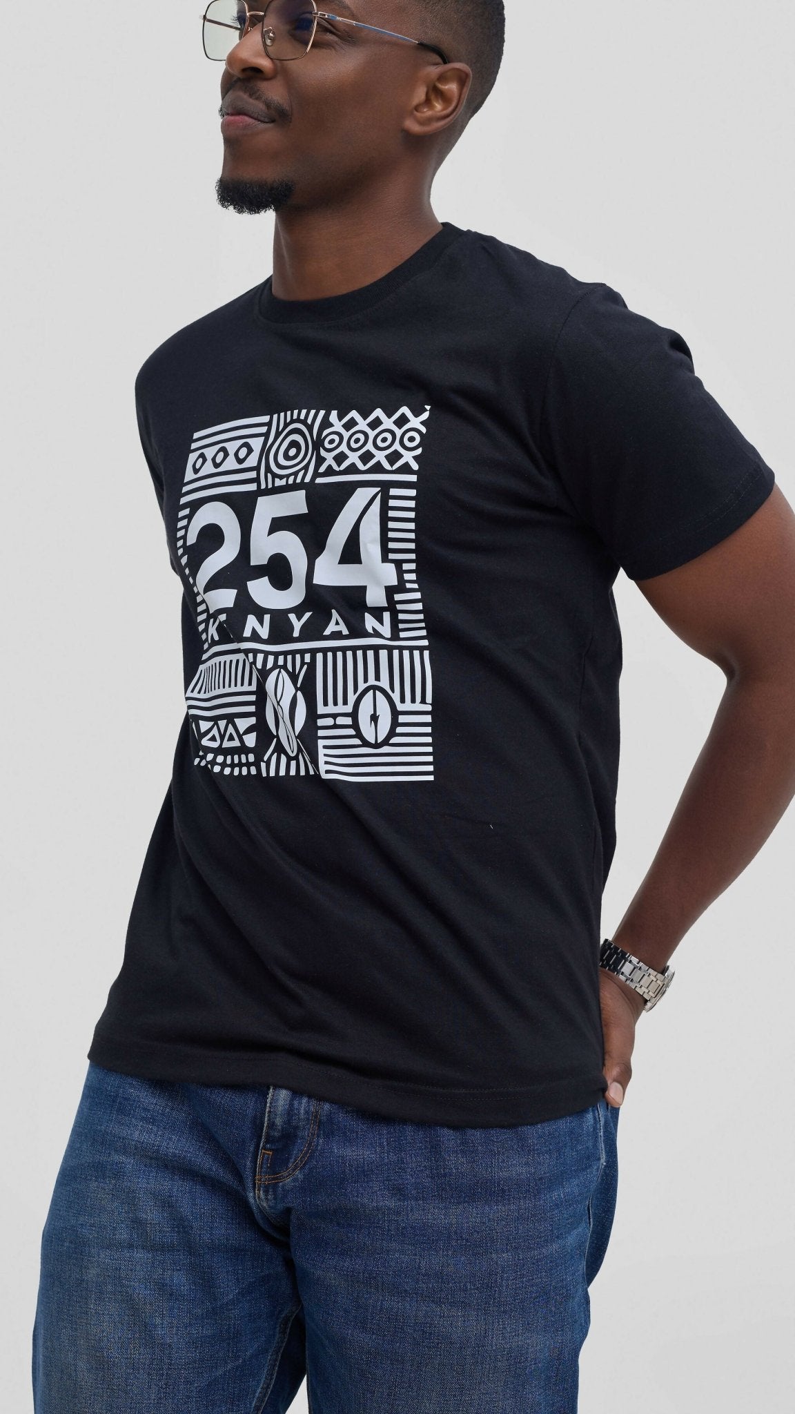 Kitu Kali Graphic With Nairobi II Shirt - Black - Shopzetu