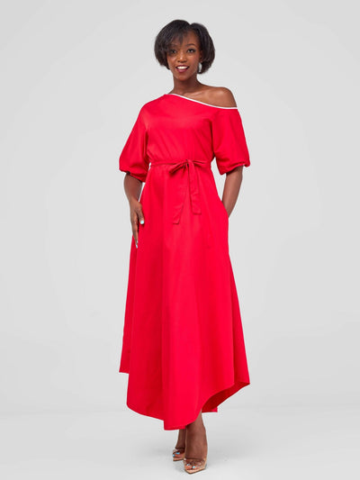 Stylish Sisters Dress - Red - Shopzetu