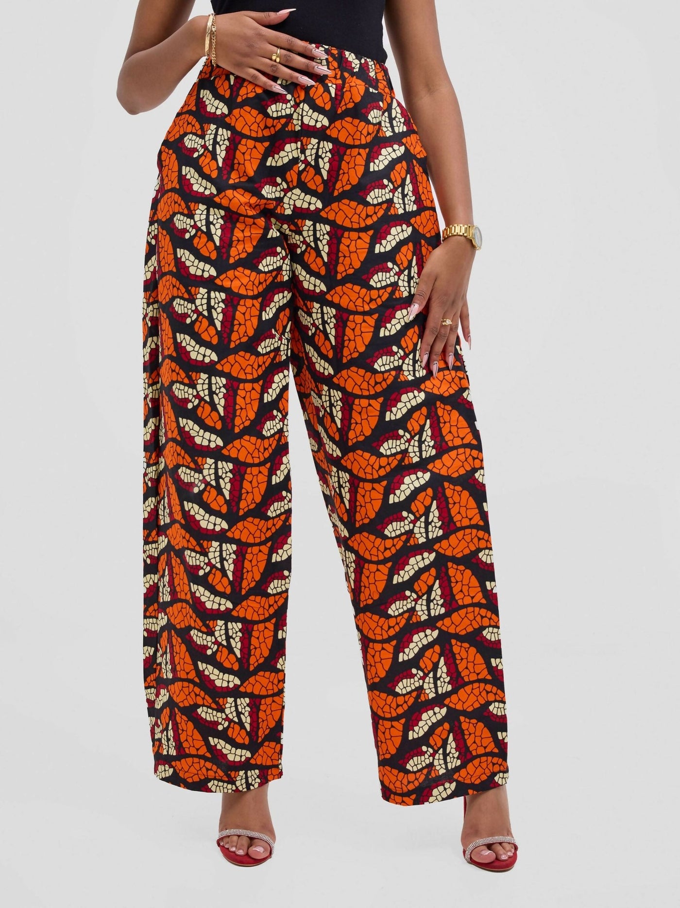Gravio Fashions Bella Ankara Pant - Multicolored - Shopzetu
