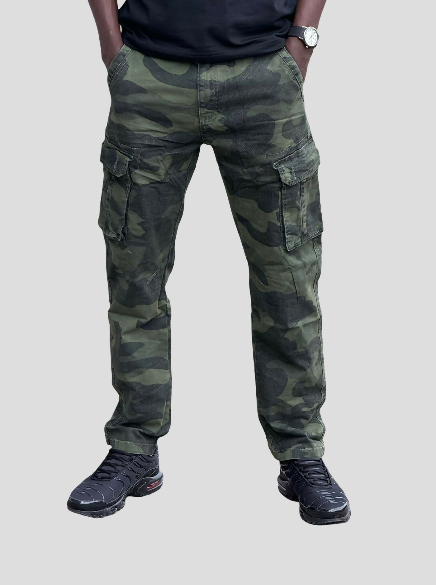 Stylish Brothers Military Print Cargo Pant - Green - Shopzetu