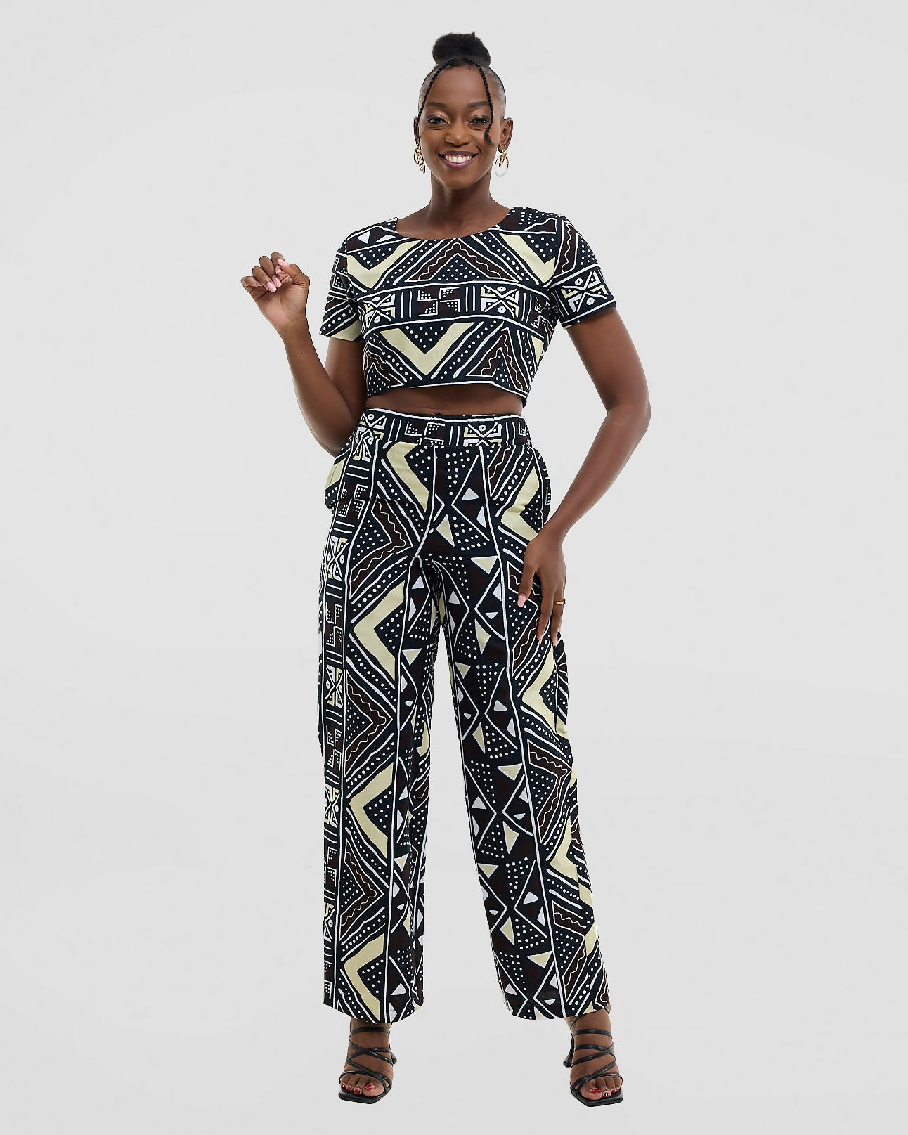Gravio Fashions Hibo Crop Top - Ankara - Shopzetu