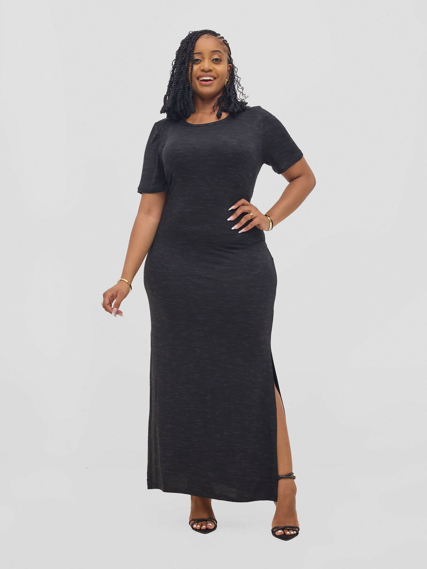 Gravio Fashions Raven Dress - Navy Blue - Shopzetu