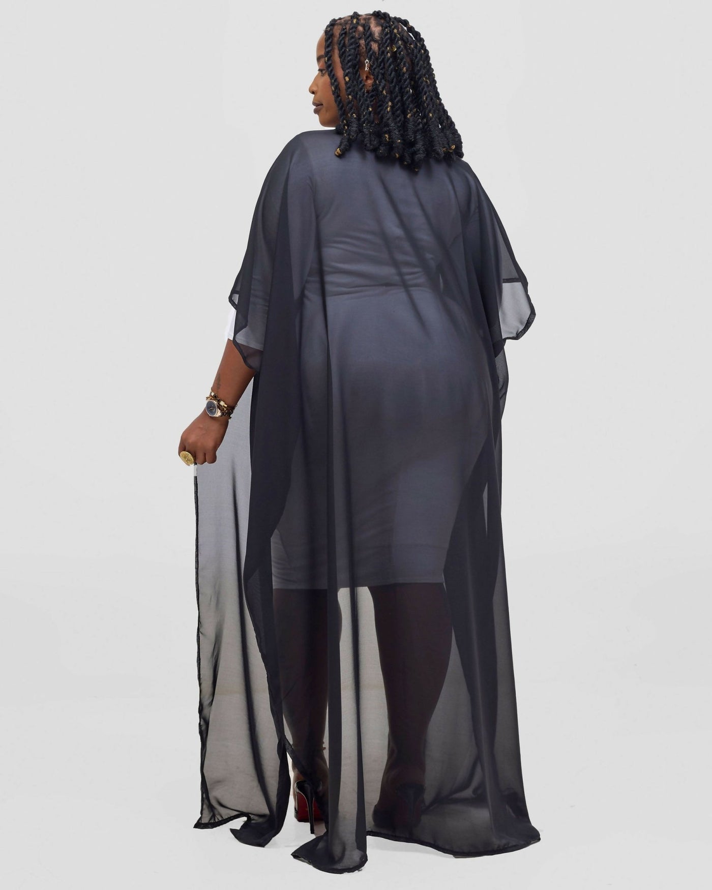 Poised Kimono - Black - Shopzetu