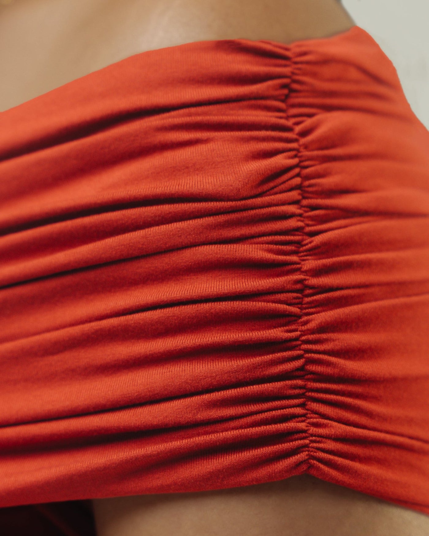 Vivo X This Is Essential Ruched Bodysuit - Red - Shopzetu