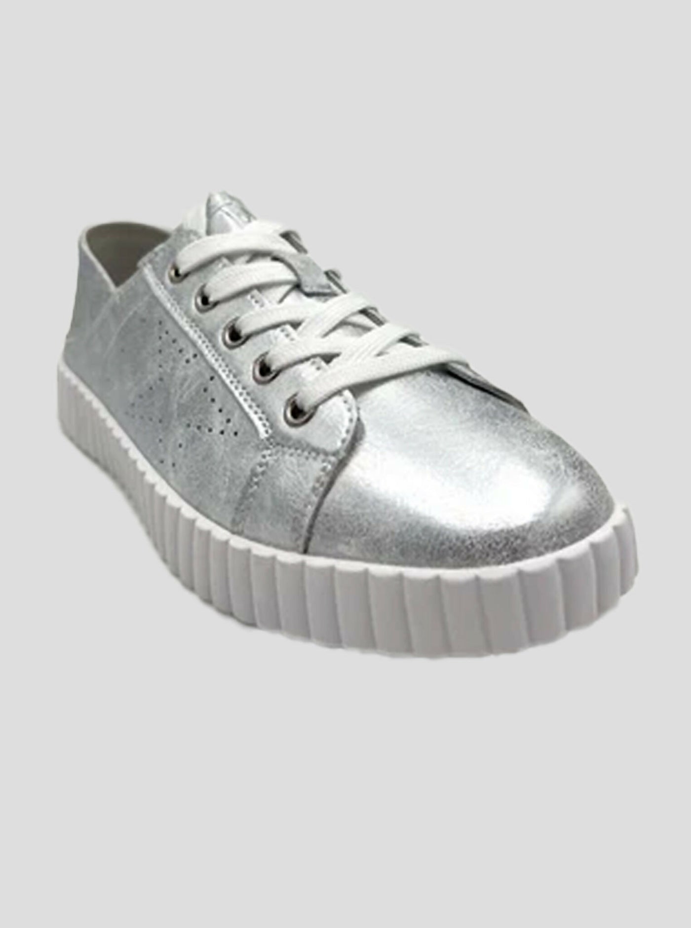 Julz Valentina Matte Sneaker - Silver - Shopzetu