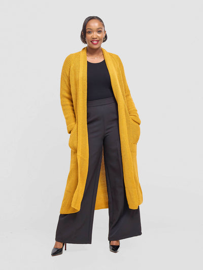 Anel’s Knitwear Midi Sweater - Mustard - Shopzetu