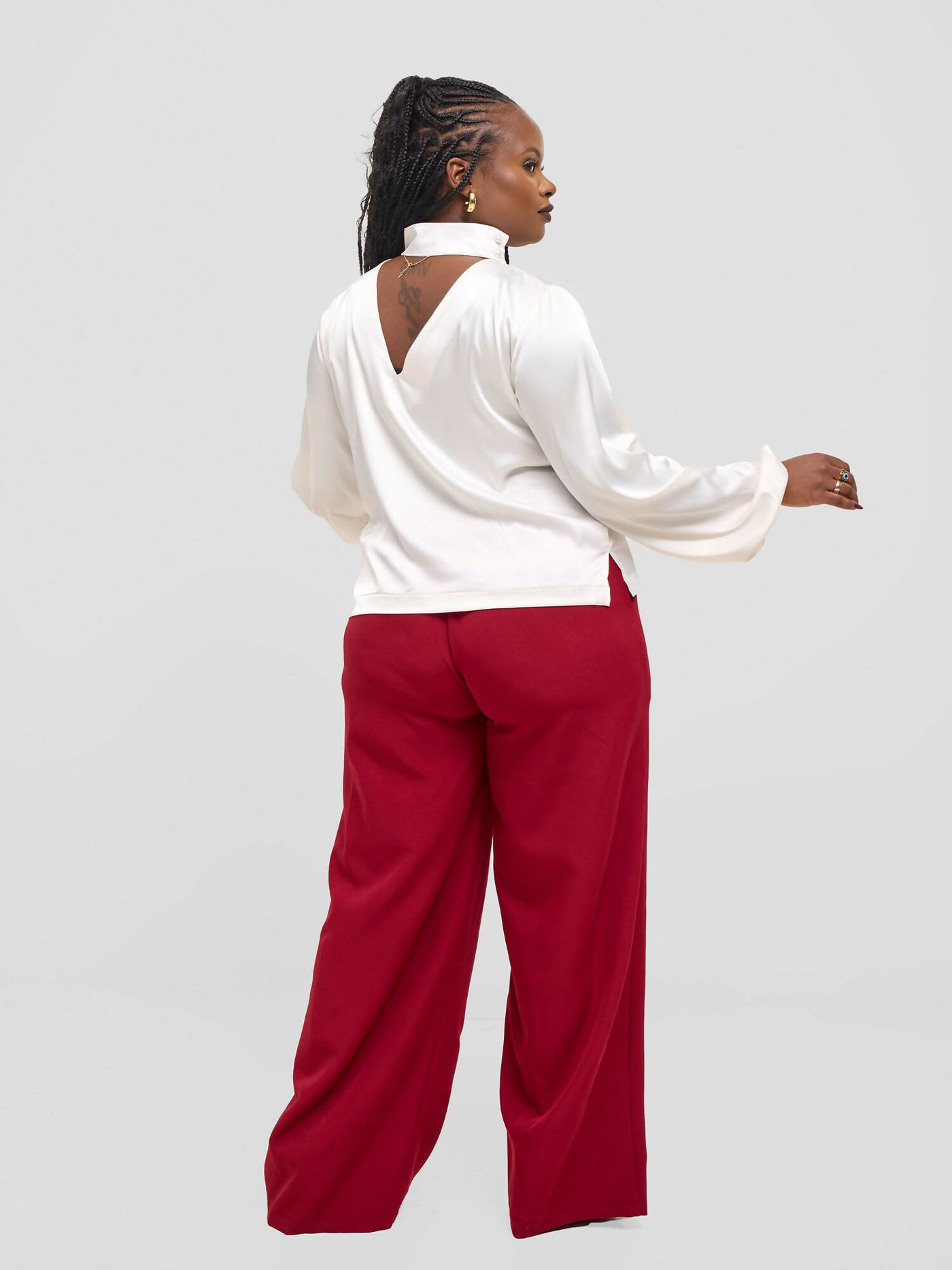 Elsie Glamour Ariana Top - White - Shopzetu