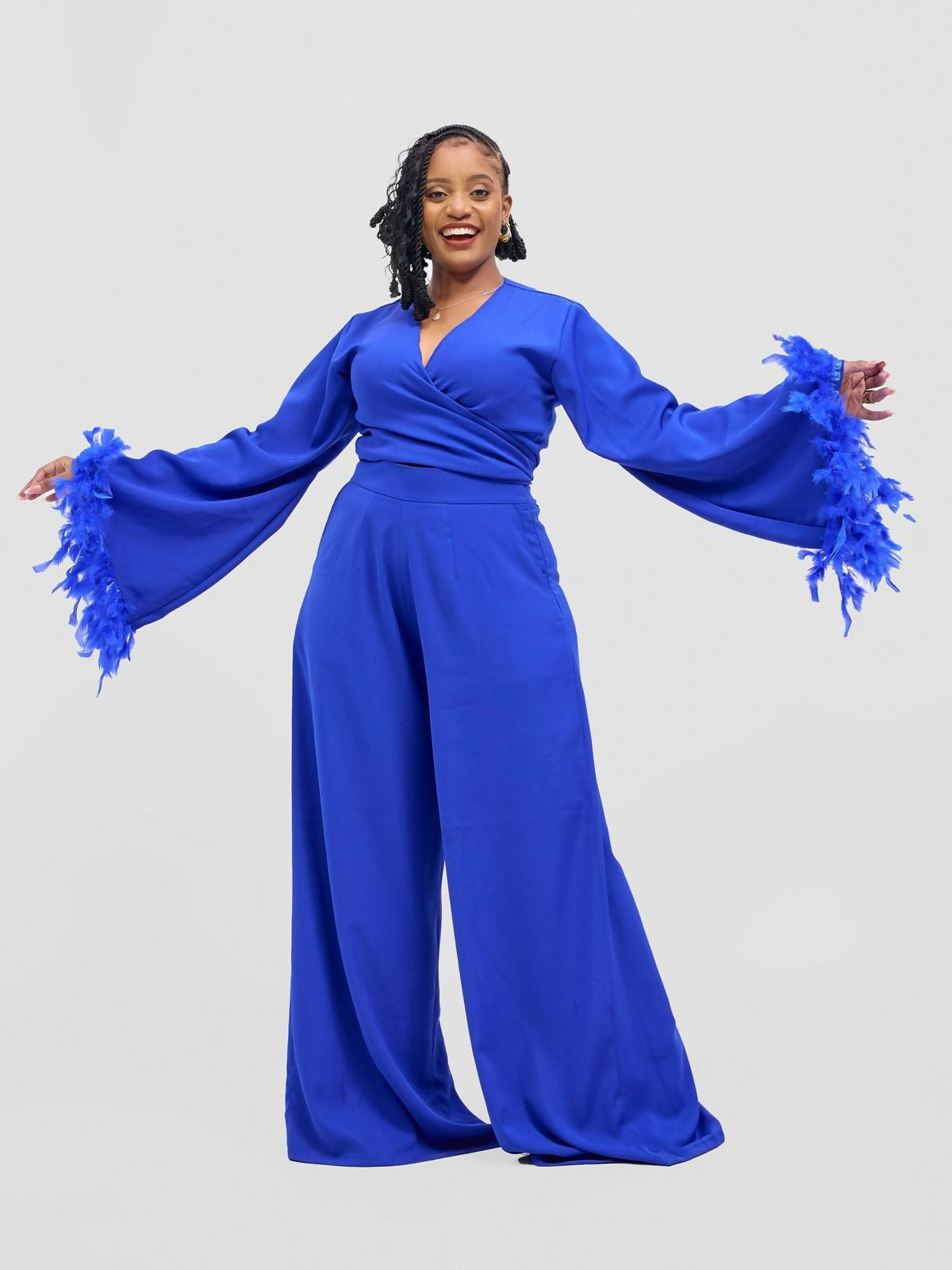 Merli Africa Flamingo Zaz Set - Royal Blue - Shopzetu