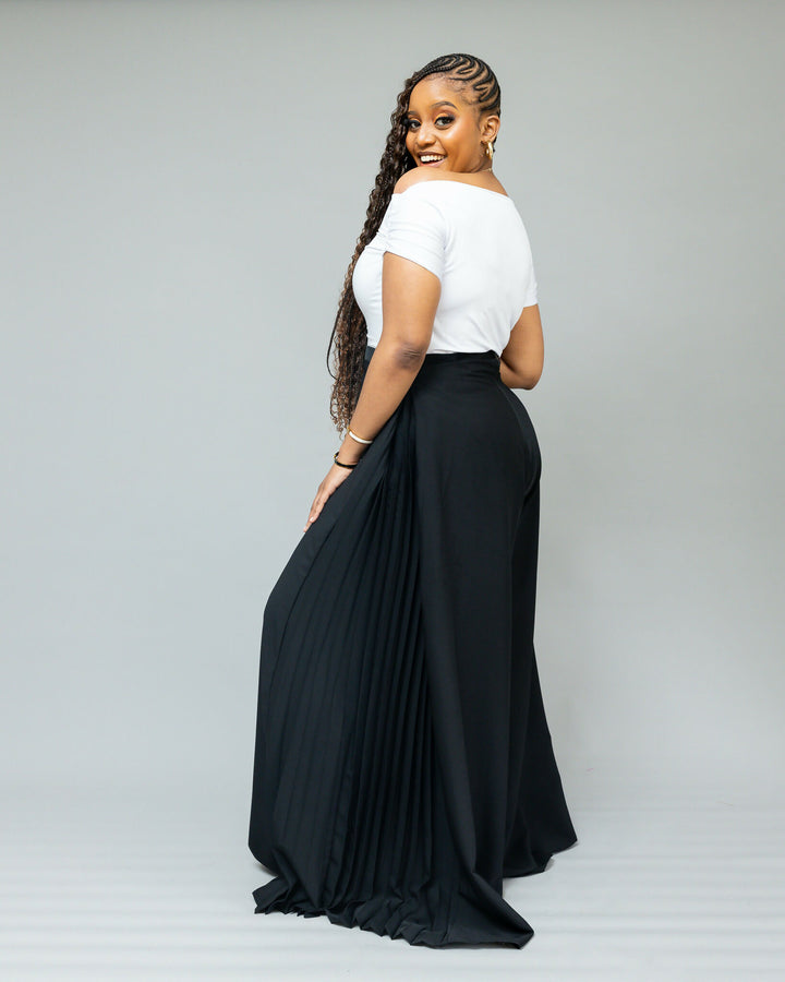 African Yuva Serro Palazzo Pant - Black