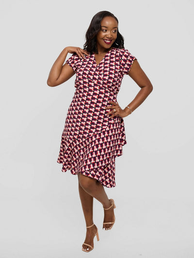 Kakiba Collections Zipporah Print - Purple / Cream - Shopzetu