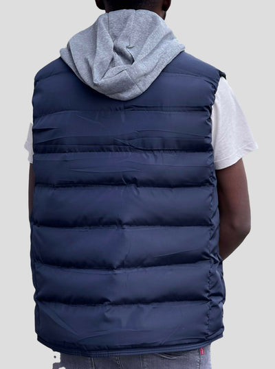Stylish Brothers Heavy Puff Half Jacket - Blue - Shopzetu