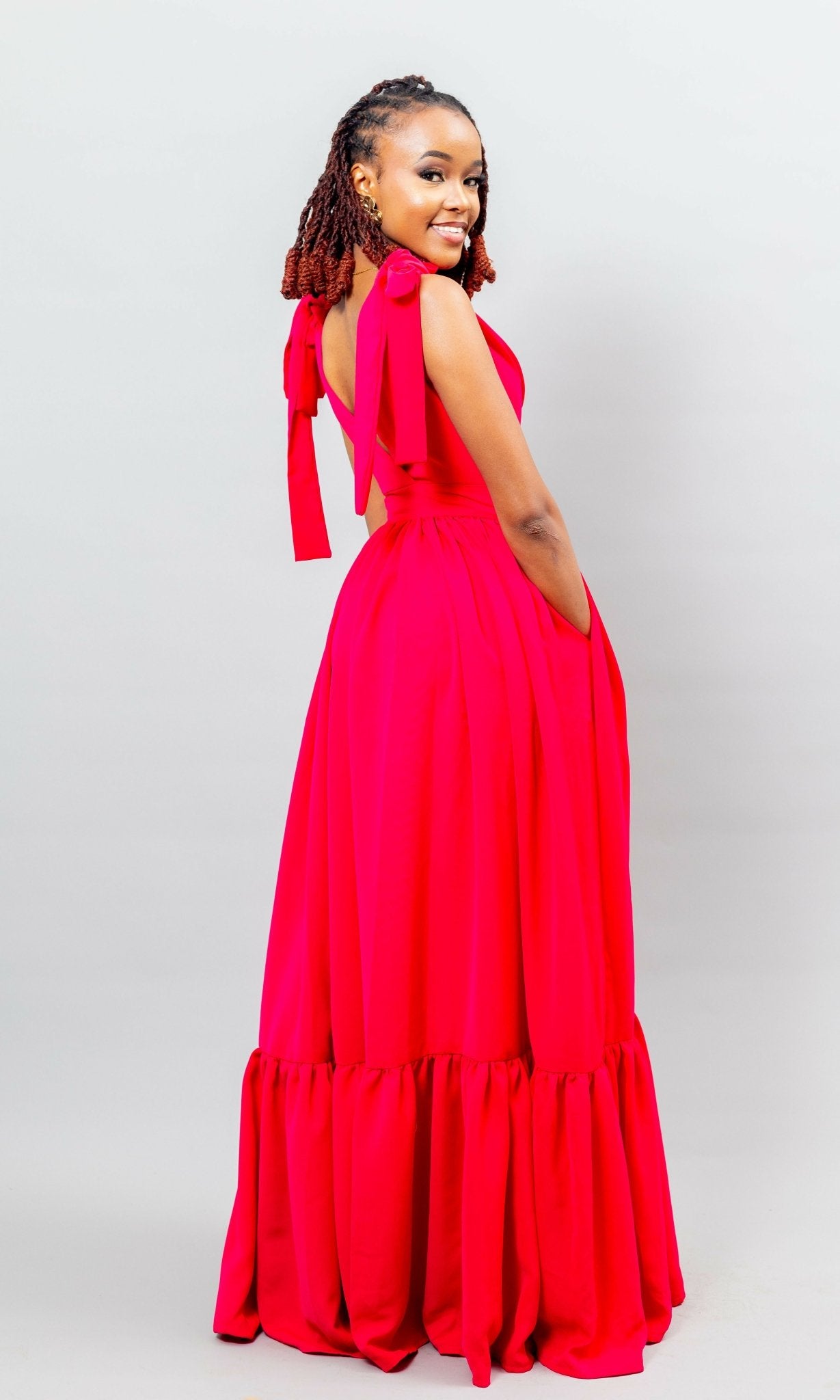 Afriwia Subira Dress - Hot Pink - Shopzetu