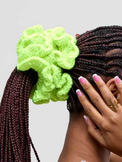 Twist & Turn Scrunchie - Green - Shopzetu