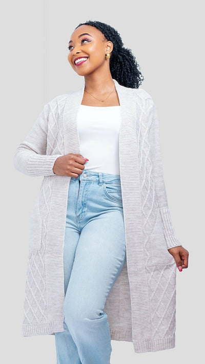 The Fashion Frenzy Waterfall Cardigan - Champagne - Shopzetu