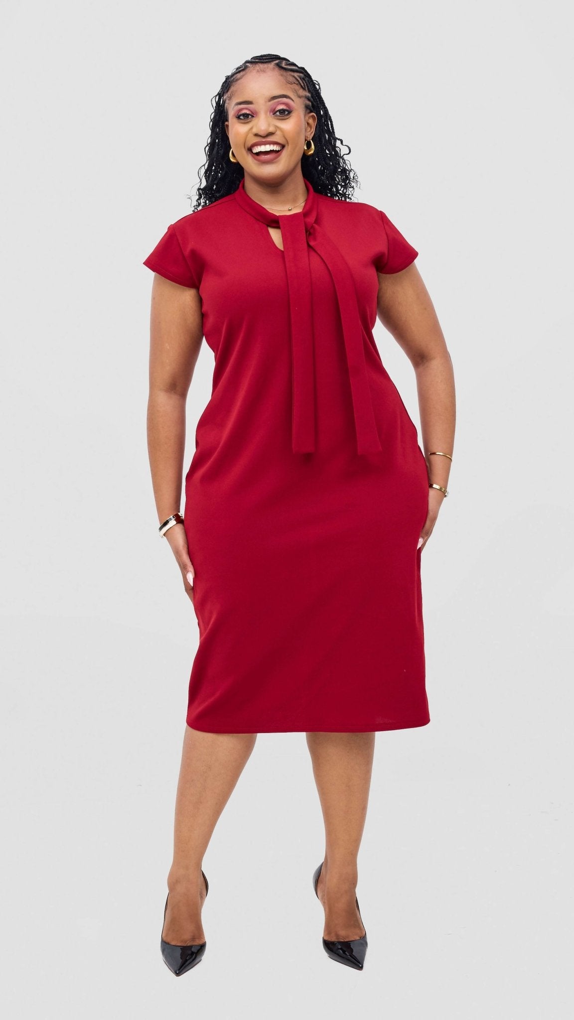 Lizola Kimber Bodycon Dress - Red - Shopzetu