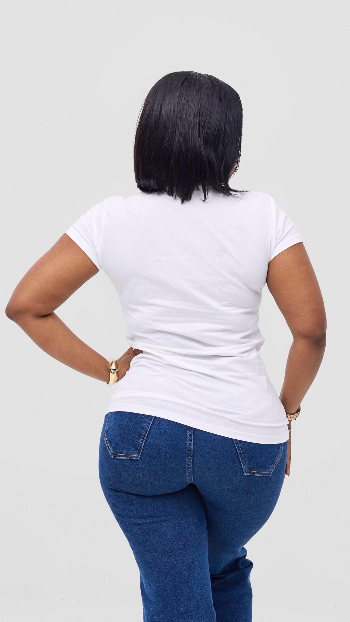 The Fashion Frenzy V - neck Short Sleeved Top - White - Shopzetu
